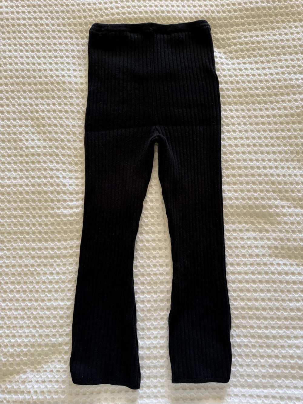 Bershka Ribbed Capris With Side Slit Size Medium